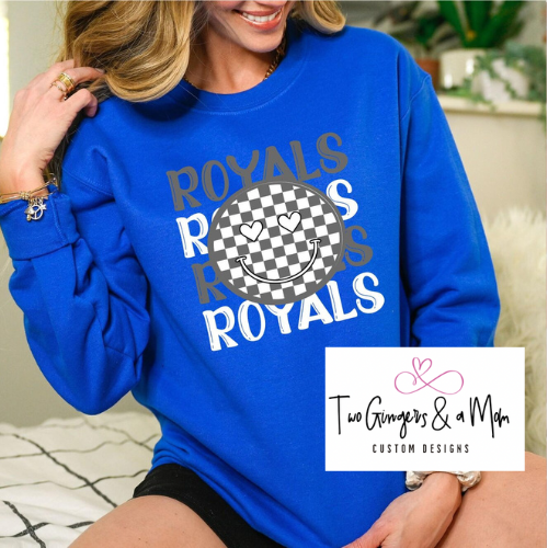 Royals Happy Face Sweatshirt