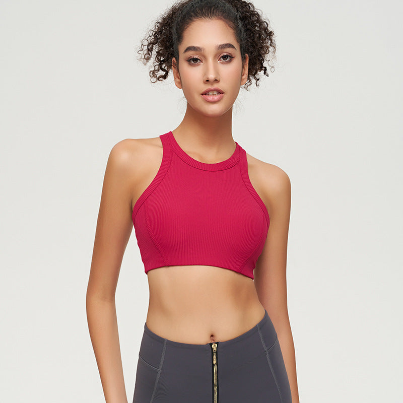 Lu inspired cushioned yoga crop with bra built in