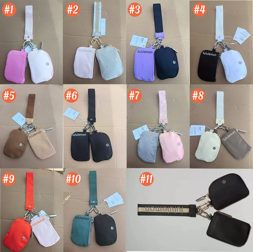 Lu** Key Chain Dual Pouch Wristlet