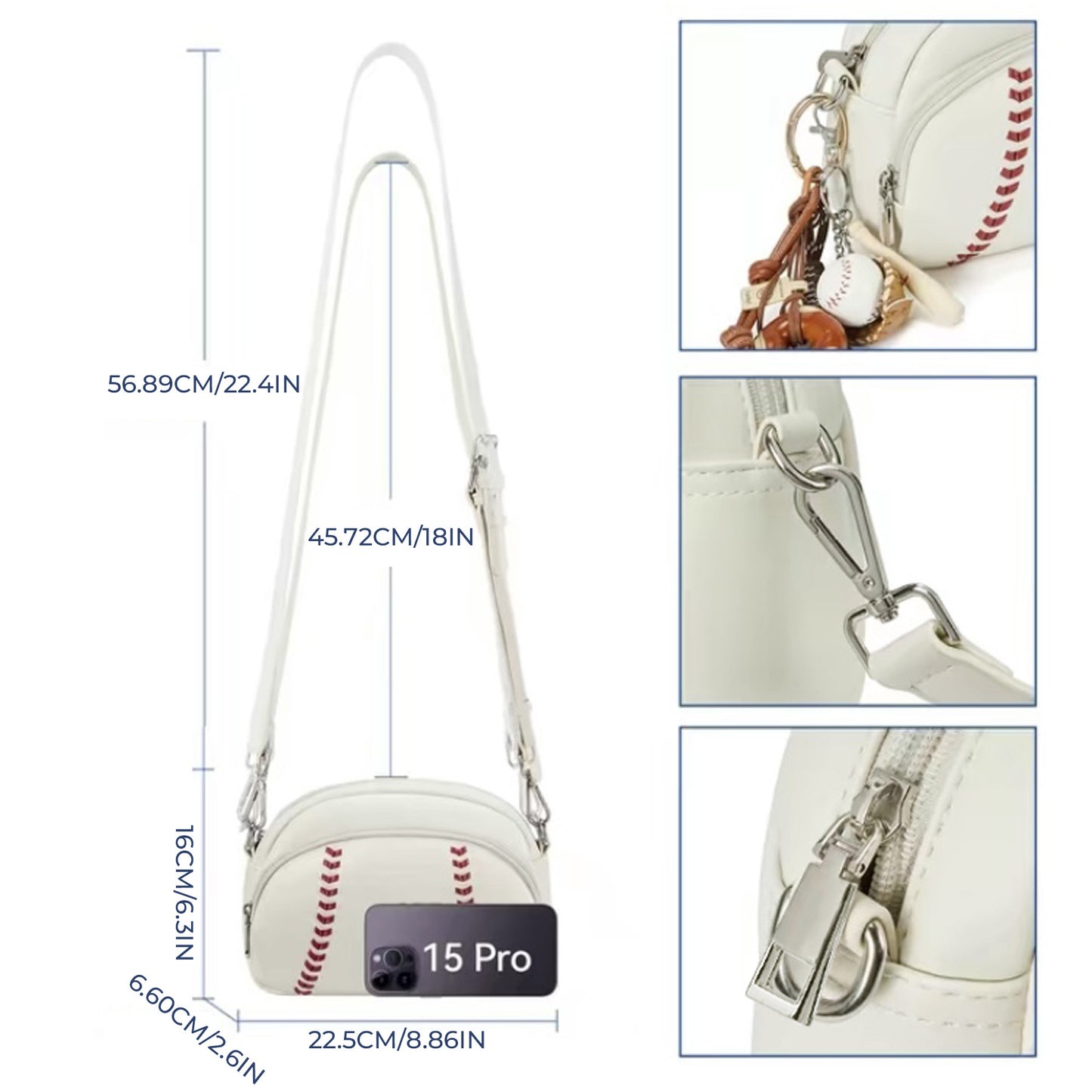 Baseball Crossbody Purse