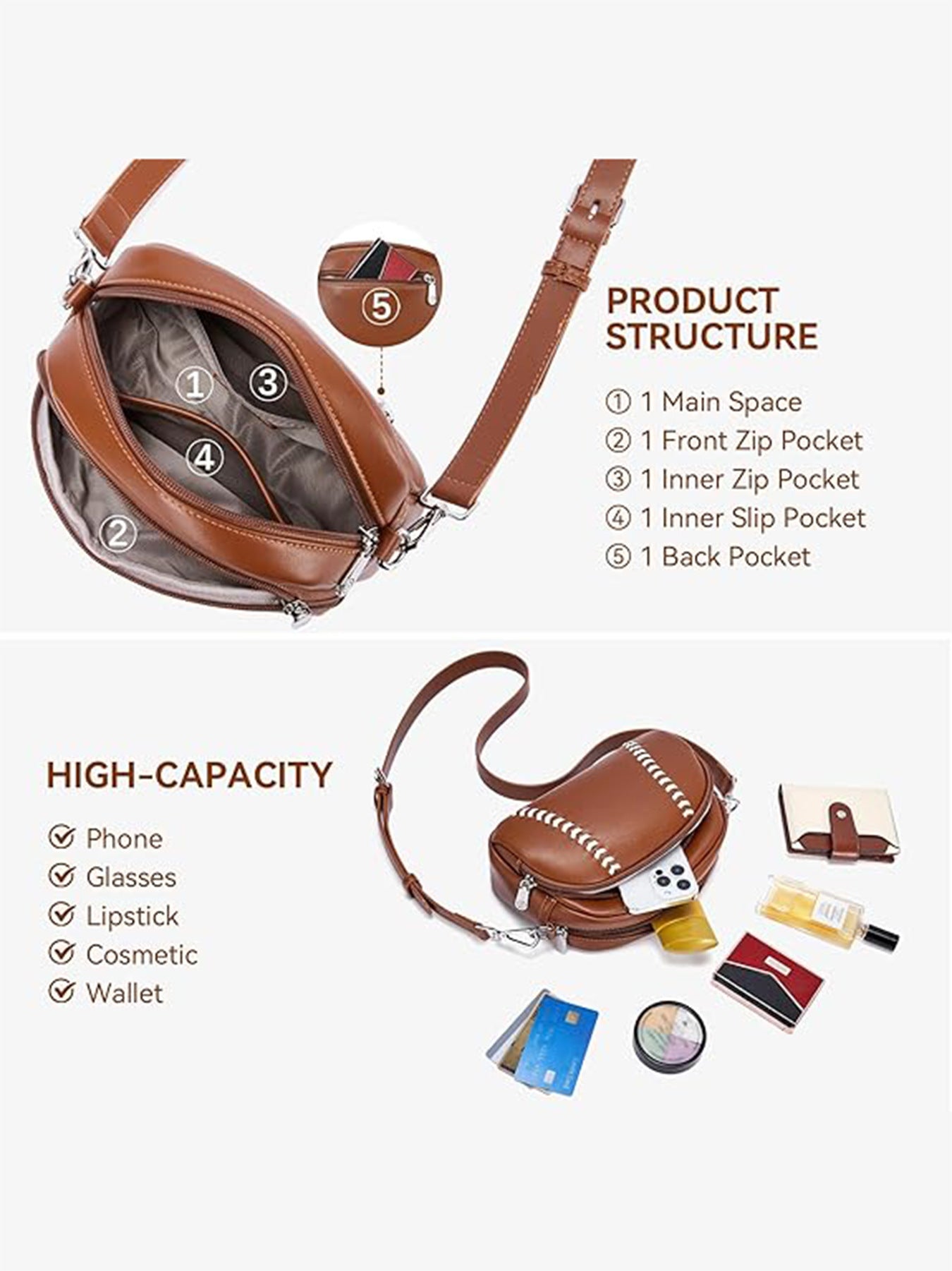Baseball Crossbody Purse