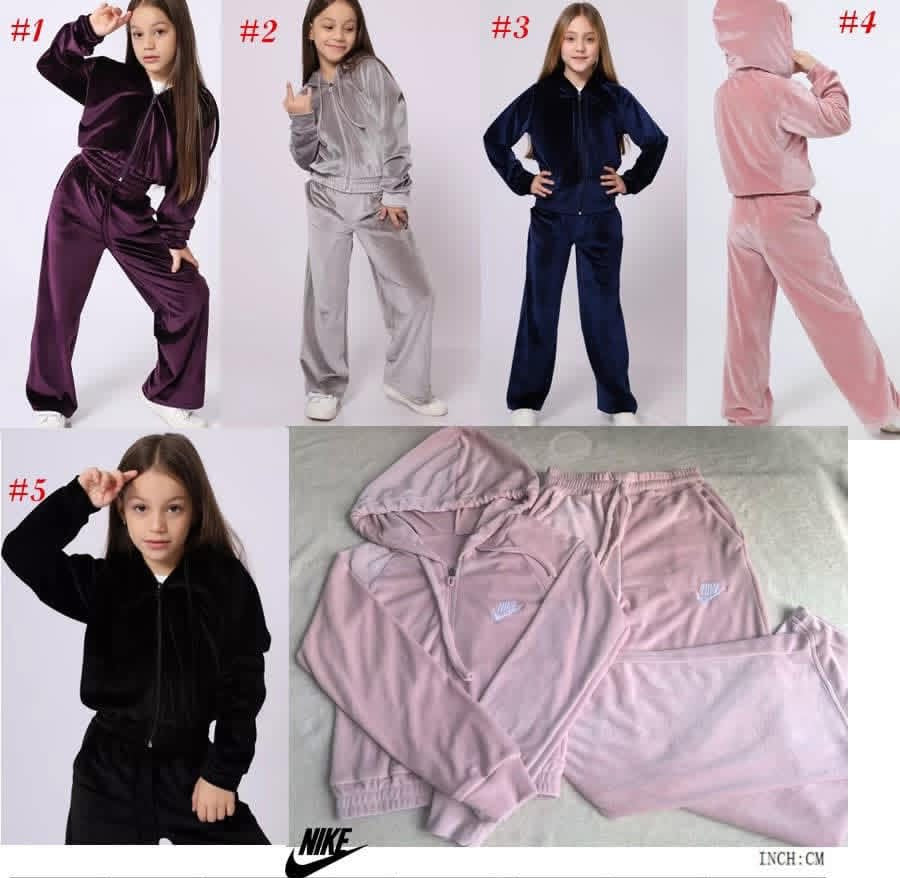 Nike Kids Velour Embroidered Sweat Suit
