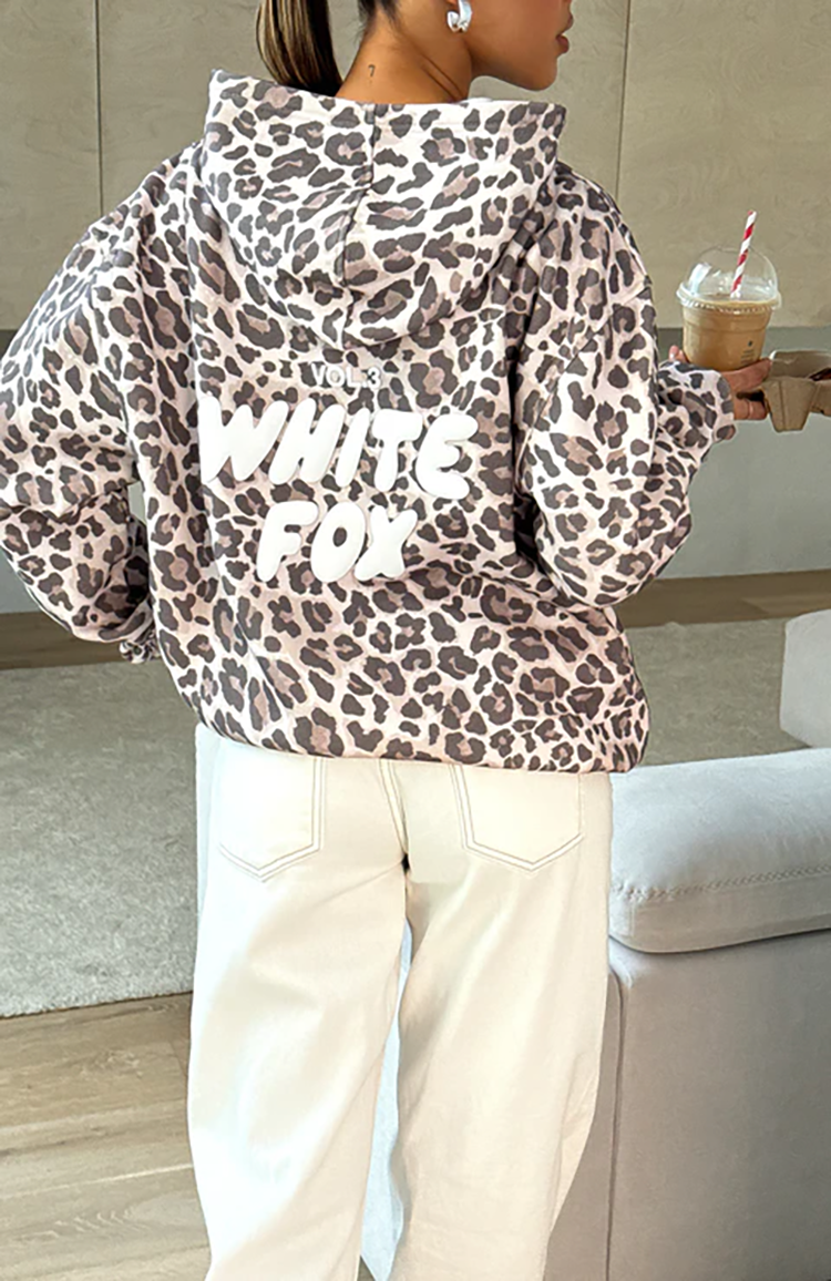 White Fox Cotton Hoodie