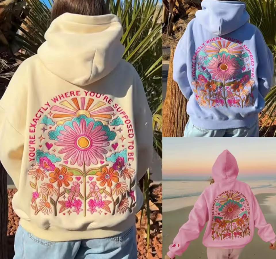 Embroidered Hoodie Cotton
