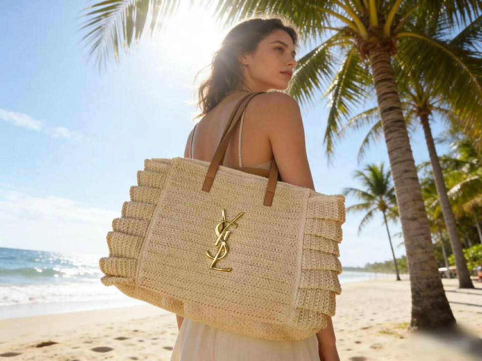YSL Raffia Bag