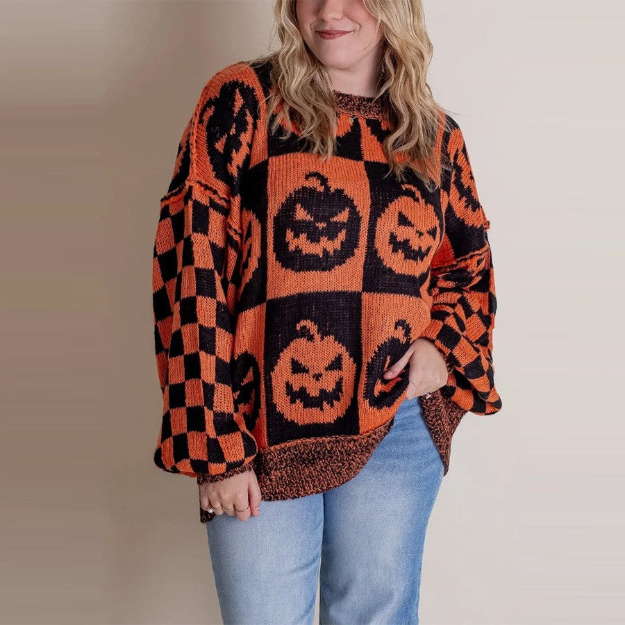Women's Halloween Ghost Pumpkin Sweaters