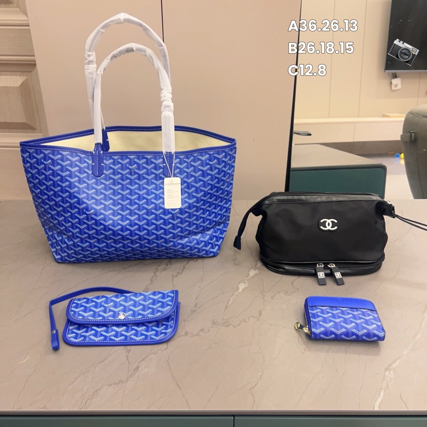 Goyard Chanel Bag Set Mirror Quality