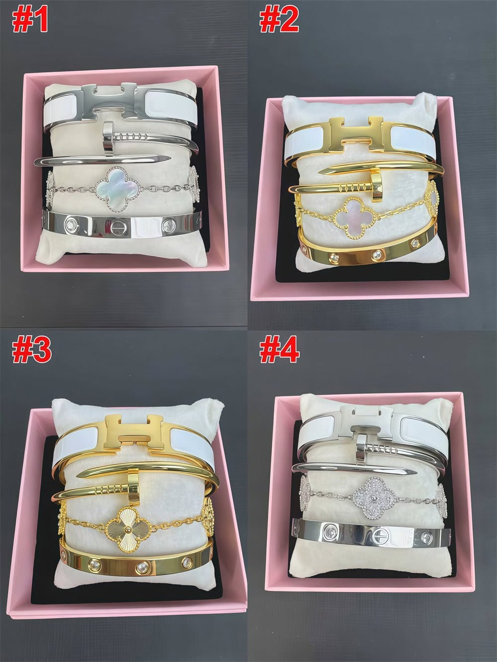4 Bracelet Set Multiple Designers
