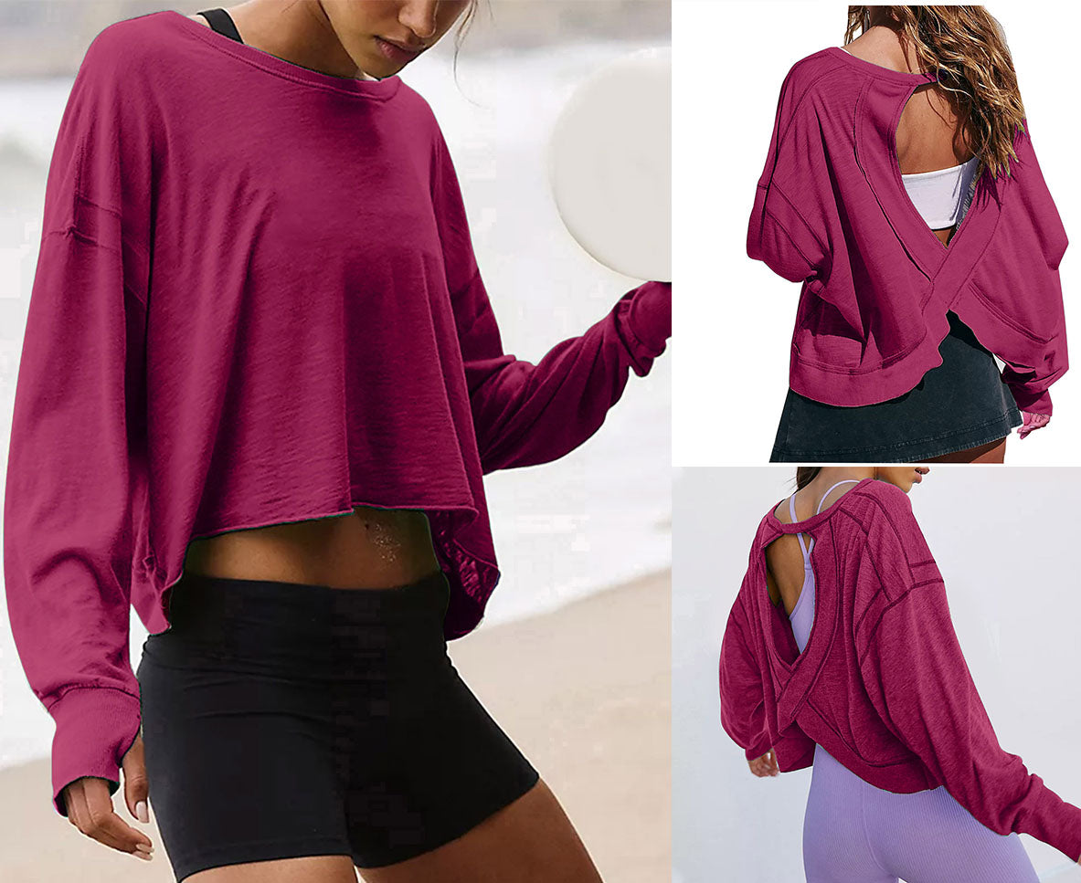 Lu Long Sleeve Keyhole Top