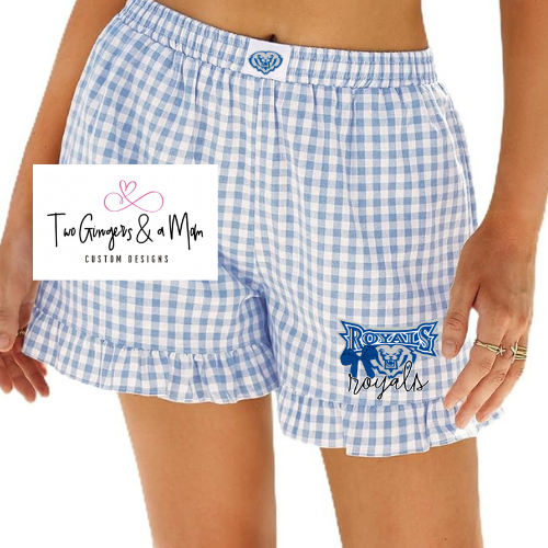 Custom Gingham Ruffle Shorts