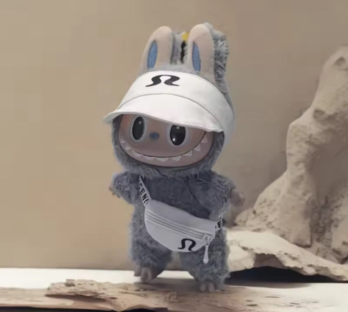 Lu Lu visor & belt bag labubu outfit