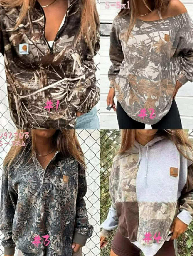 Womans Carhartt Camo 3 Quarter Zip