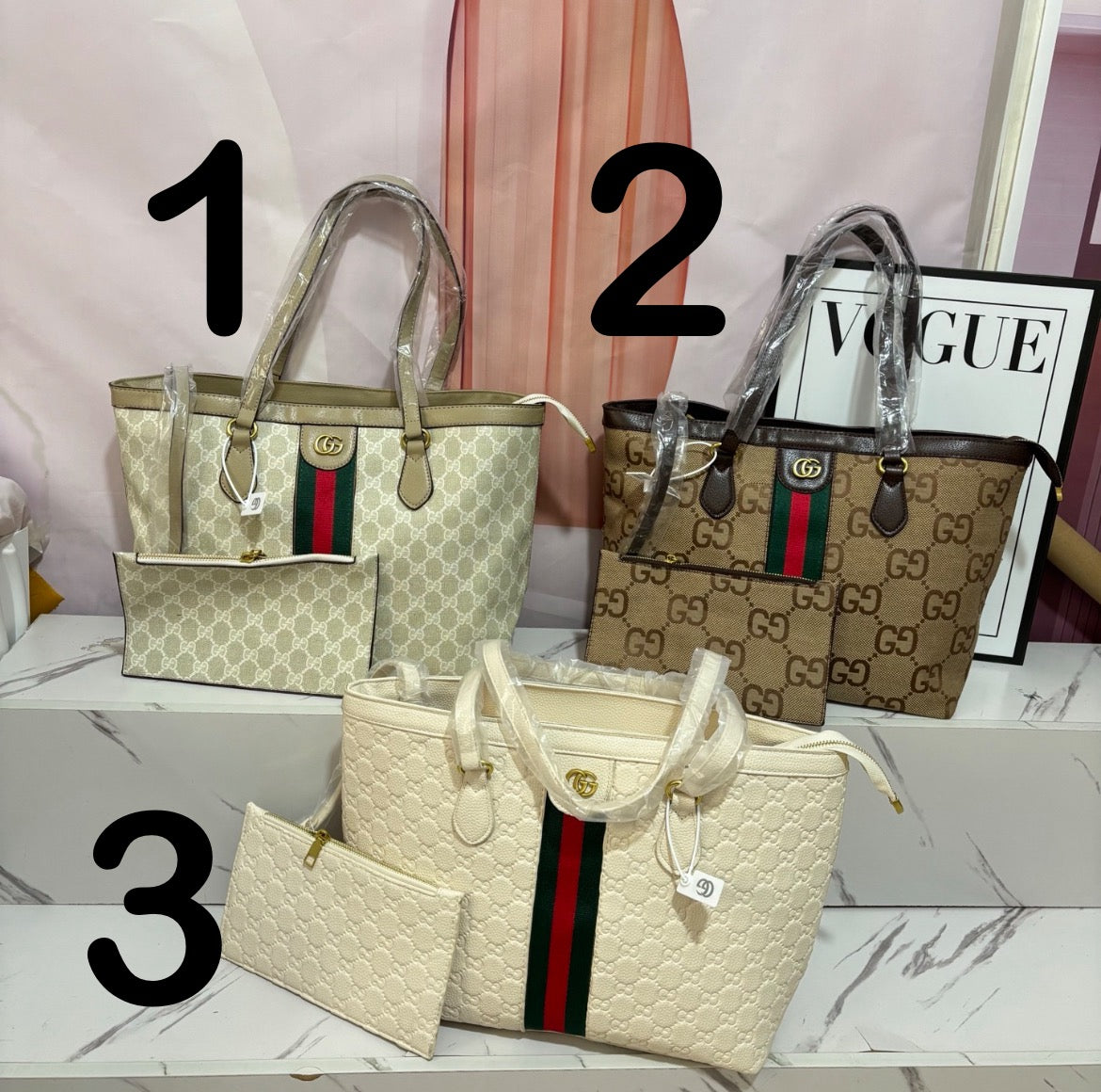 G Large Tote and Wristlet