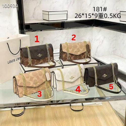 Coach Shoulder Bag with Gold Chain