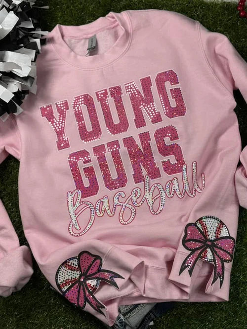 Custom Spangle Side Bows Sweatshirt