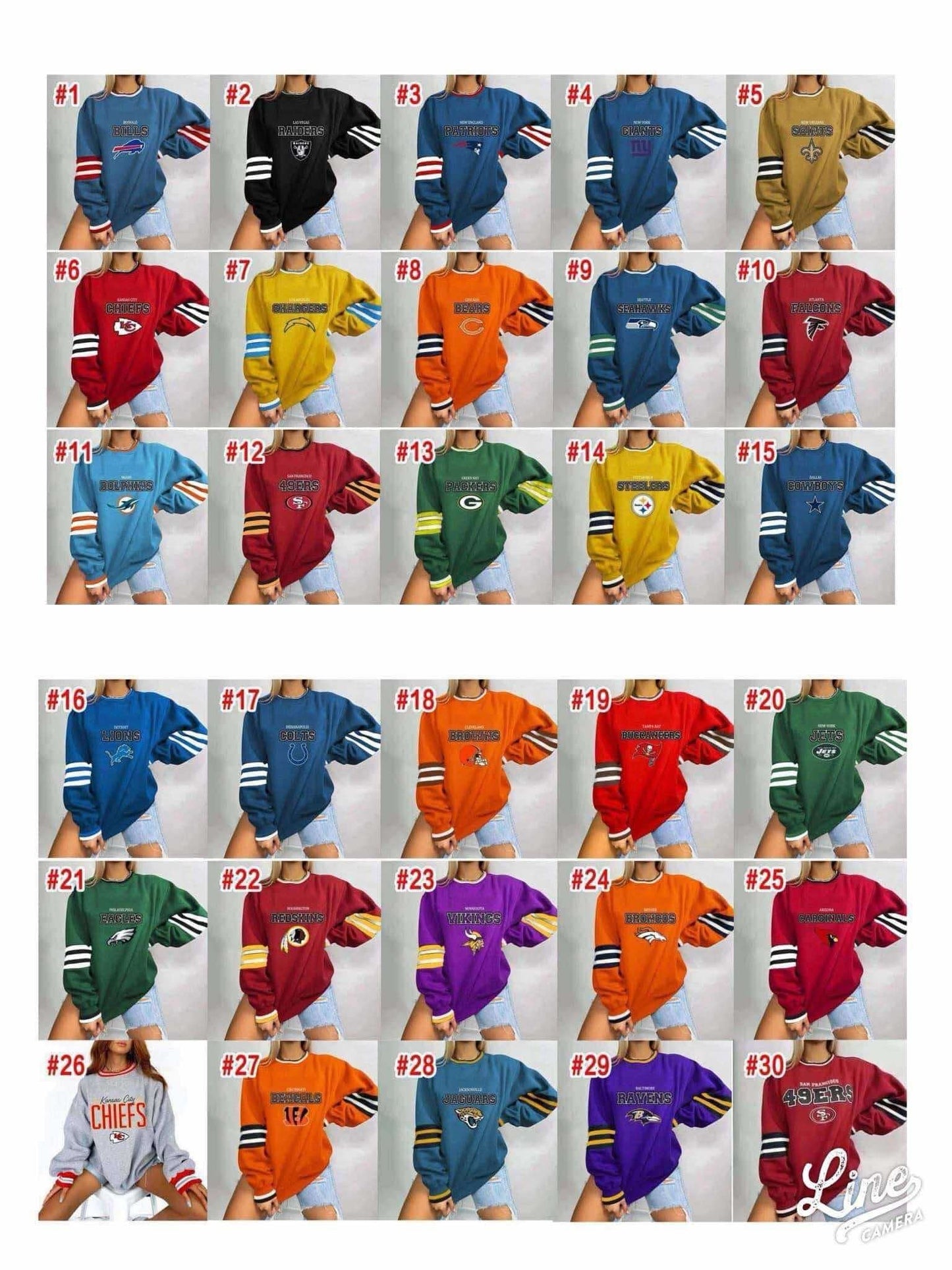 All 32 Football Teams Sweatshirt