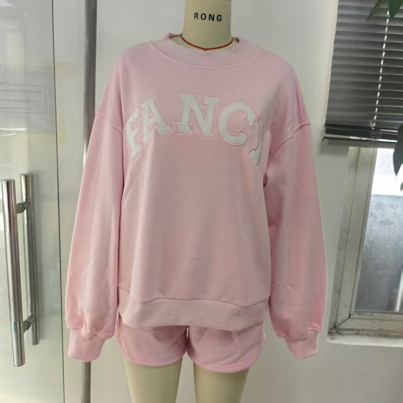 Fancy sweatshirt and shorts set