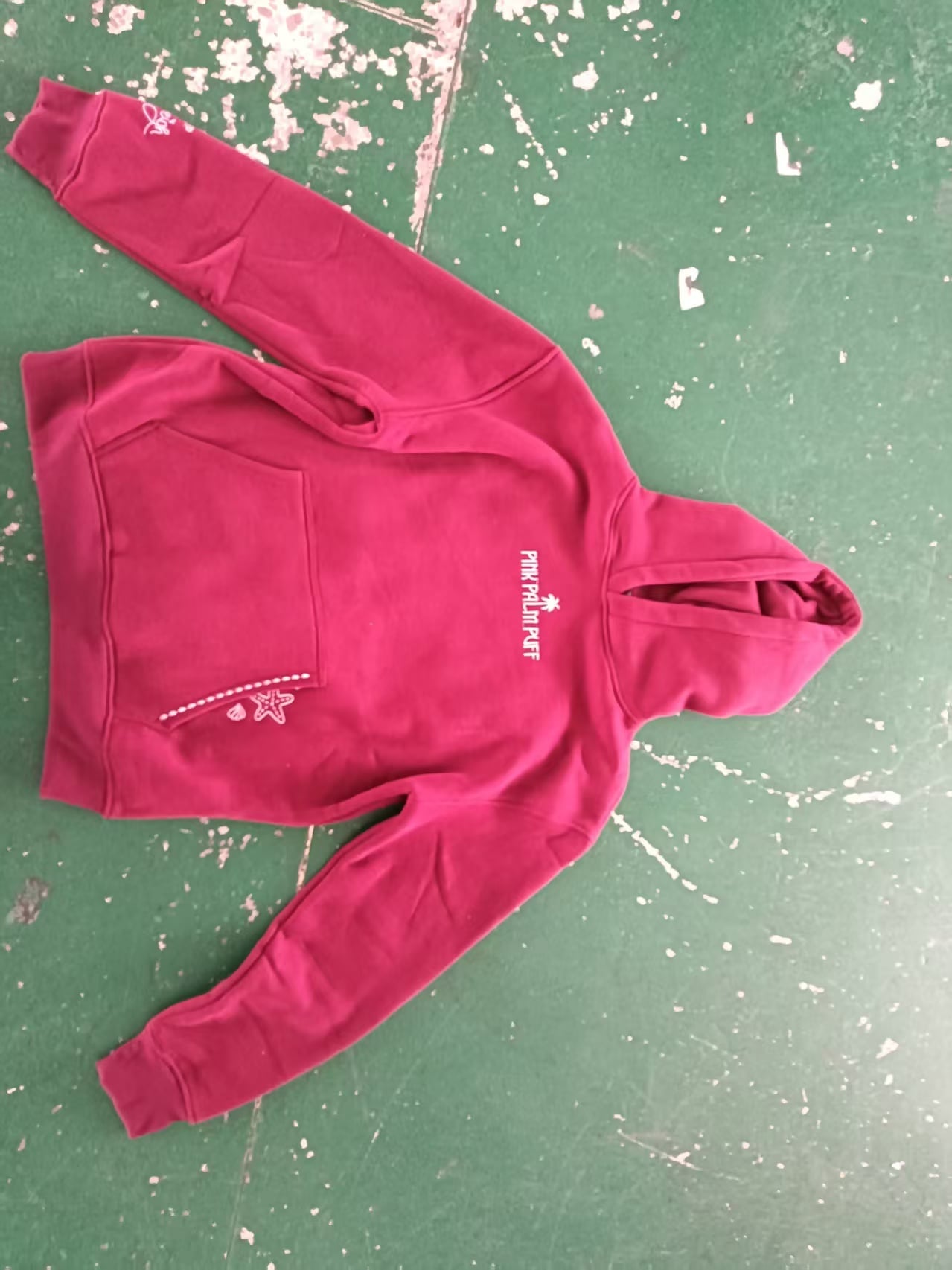 Pink Palm Puff Cherries Hoodie high quality