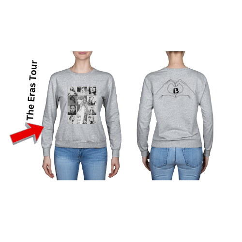 custom youth pink eras sweatshirt