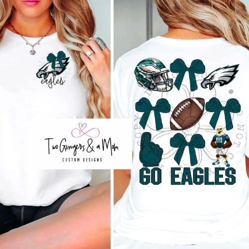 Eagles Front and Back Bow T-Shirt