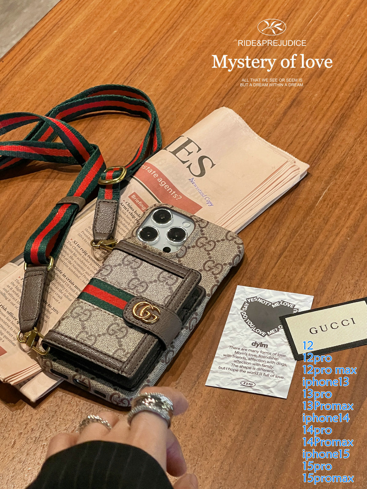 Guccie wallet phone holder