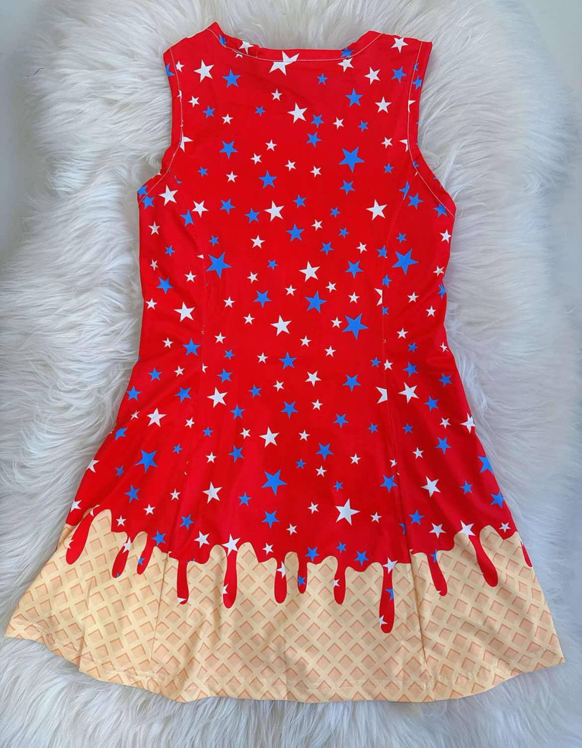 Girls Ice Cream Drip Dress