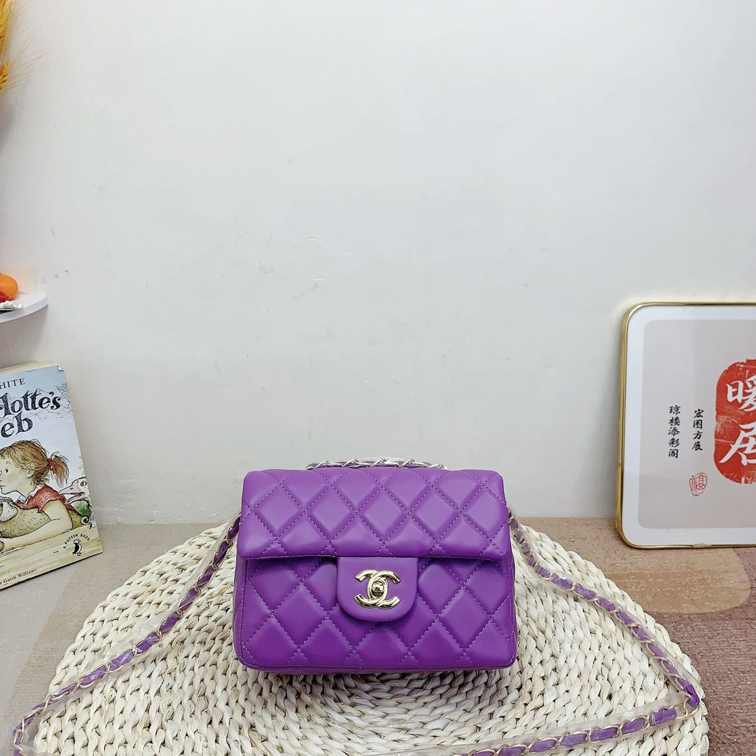 Chanel 4 Piece Bag Set Purple