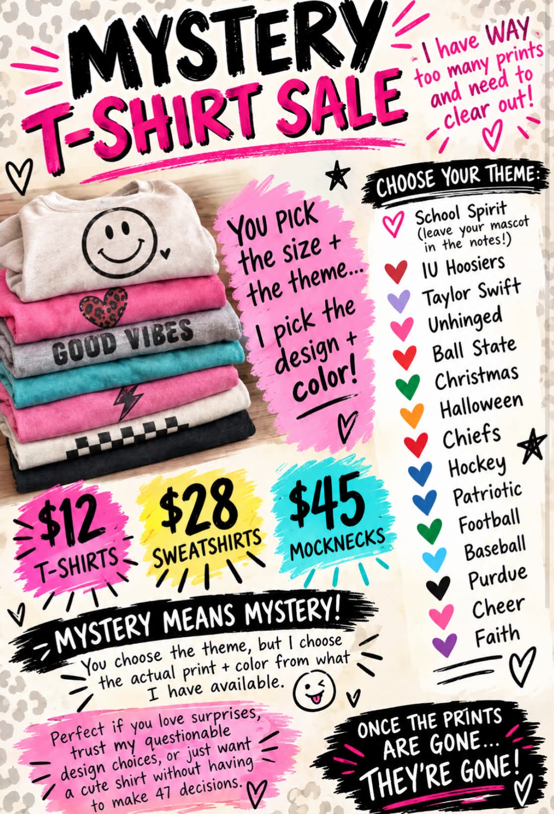Mystery TEE Sale!!!!