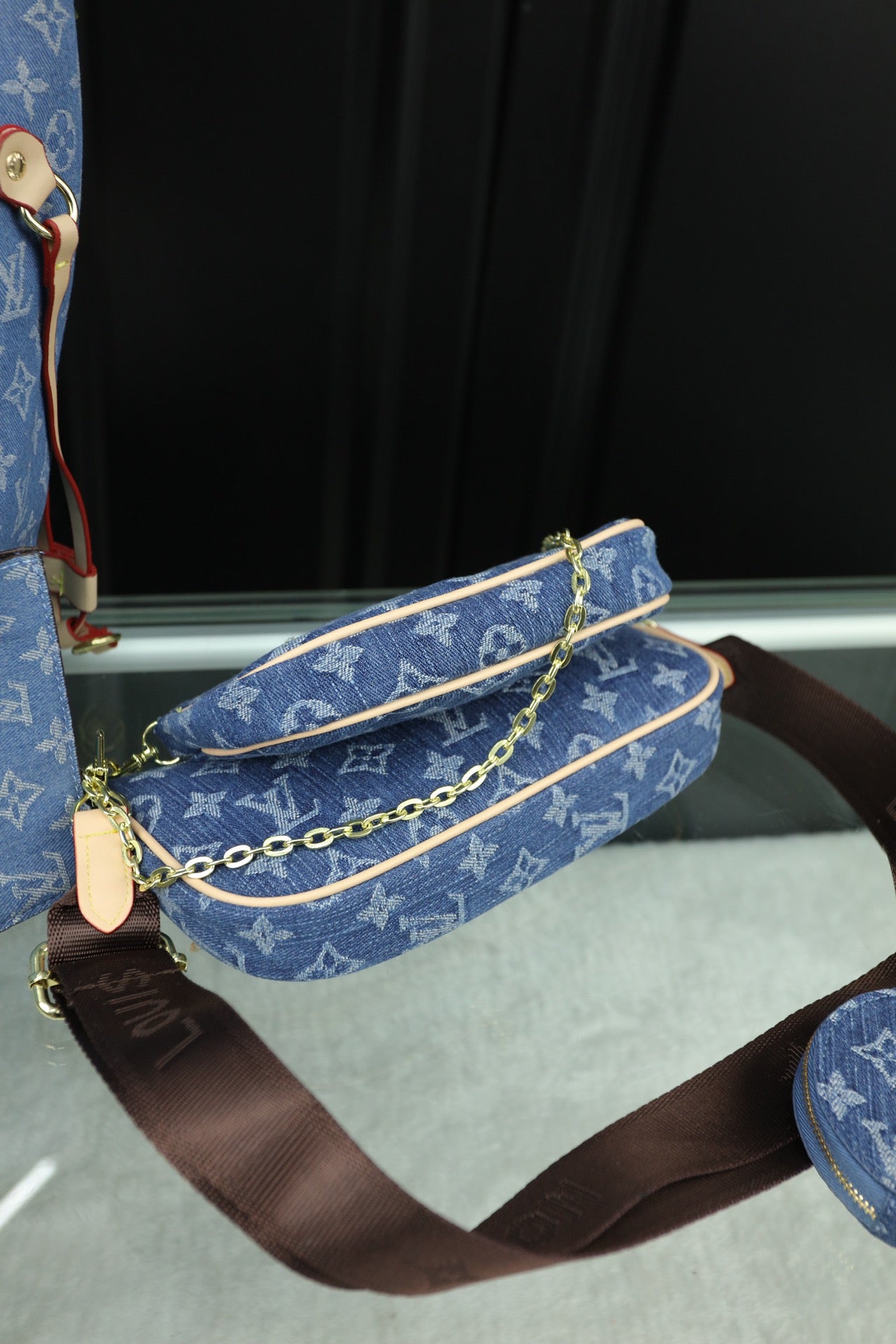 Denim 6 Piece Bag Set