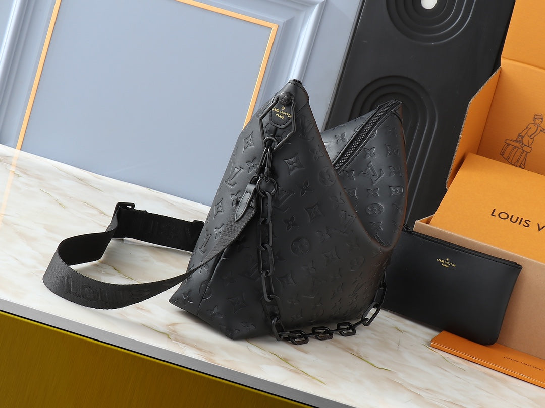 Lv Black Bag and Pouch