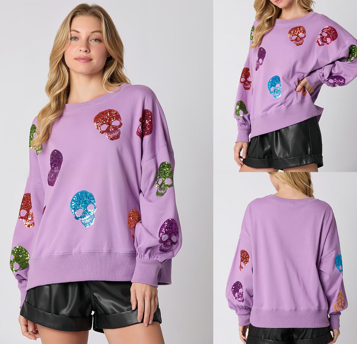 Women's Halloween Sequin Pullover