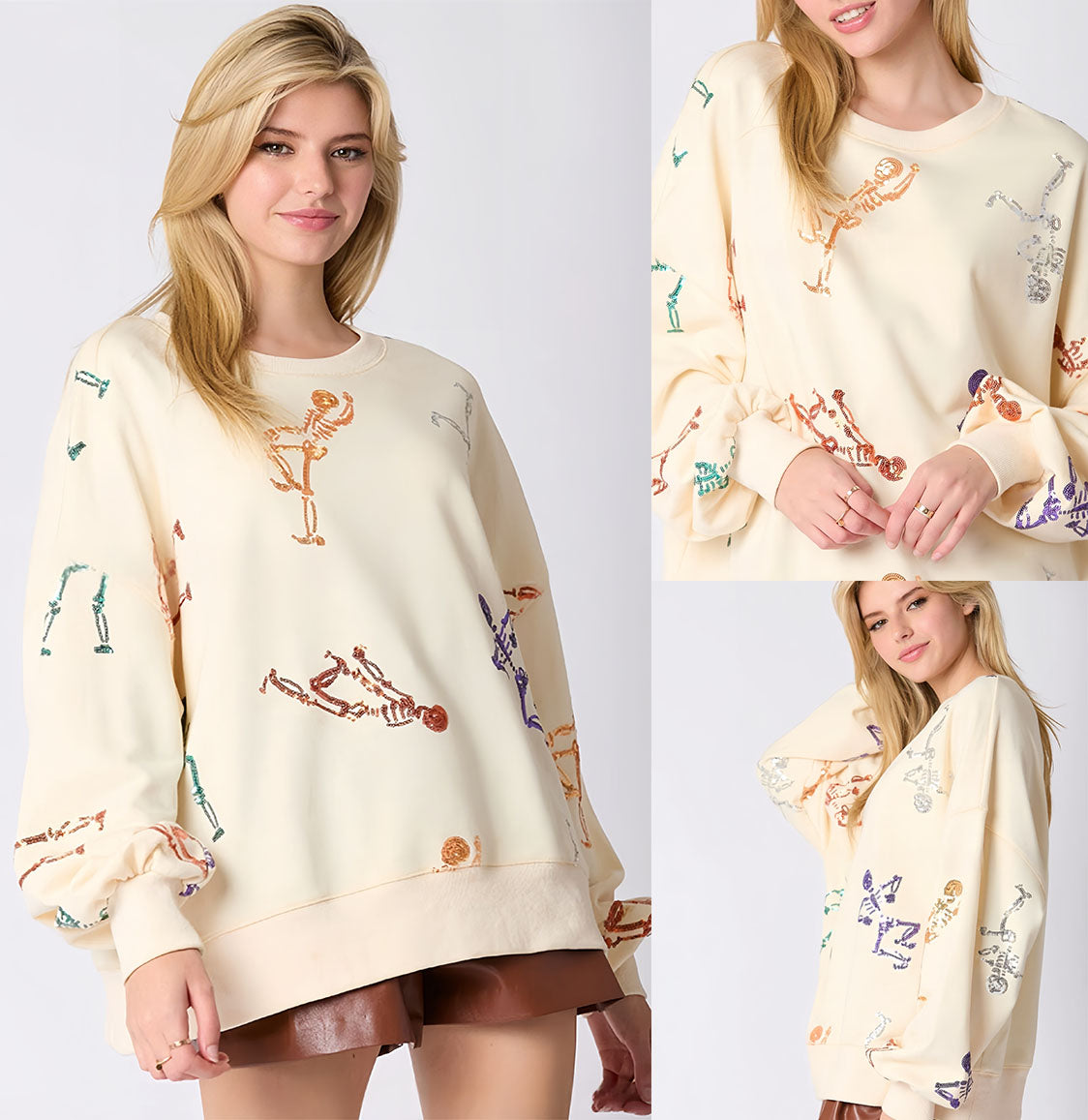 Women's Halloween Sequin Pullover