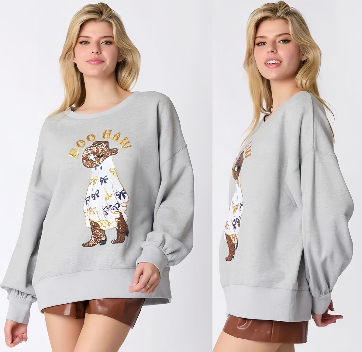Women's Halloween Sequin Pullover