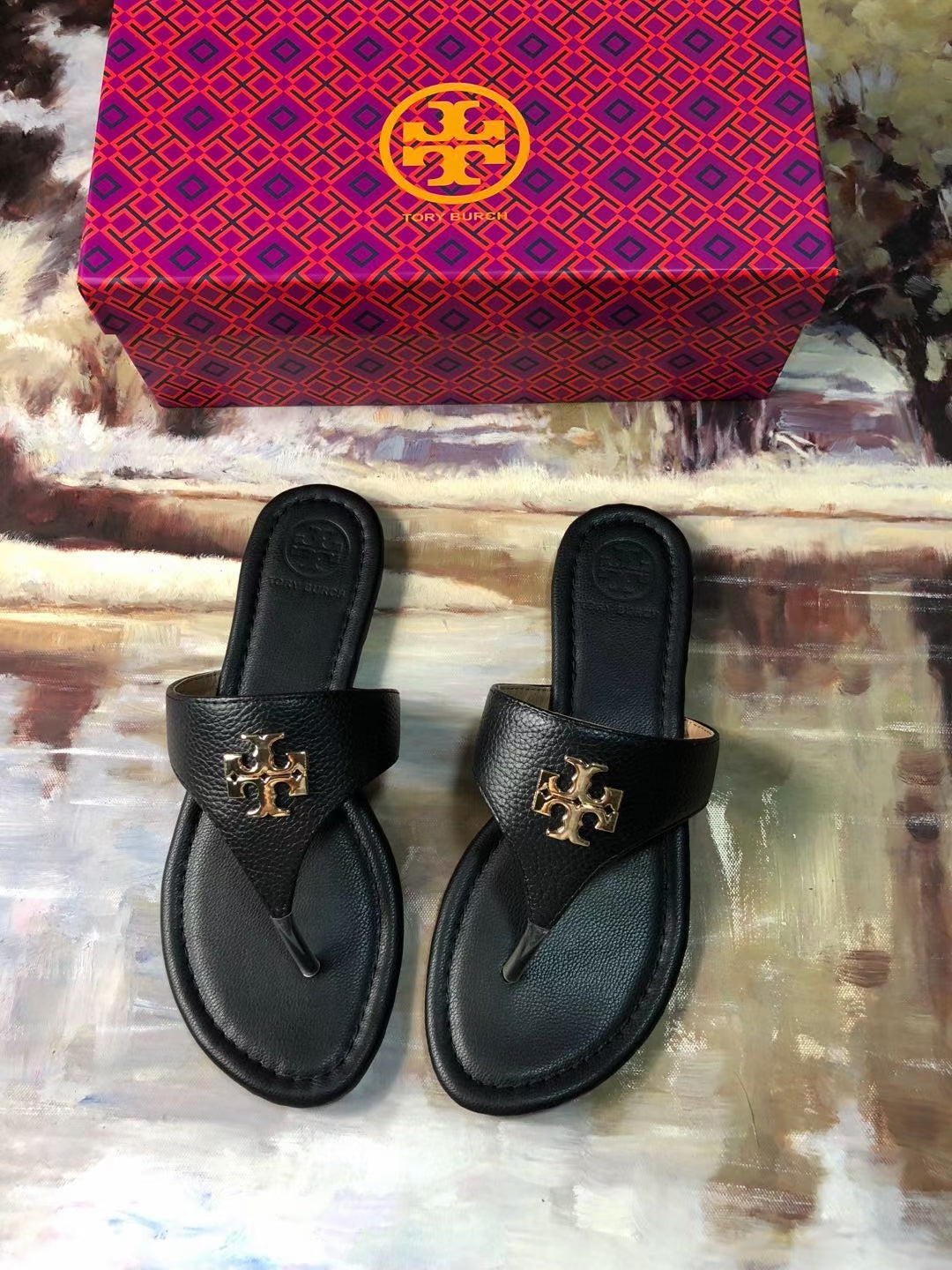 TB Leather Sandals