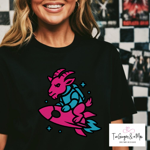 Goats Tshirt Rocket Goat