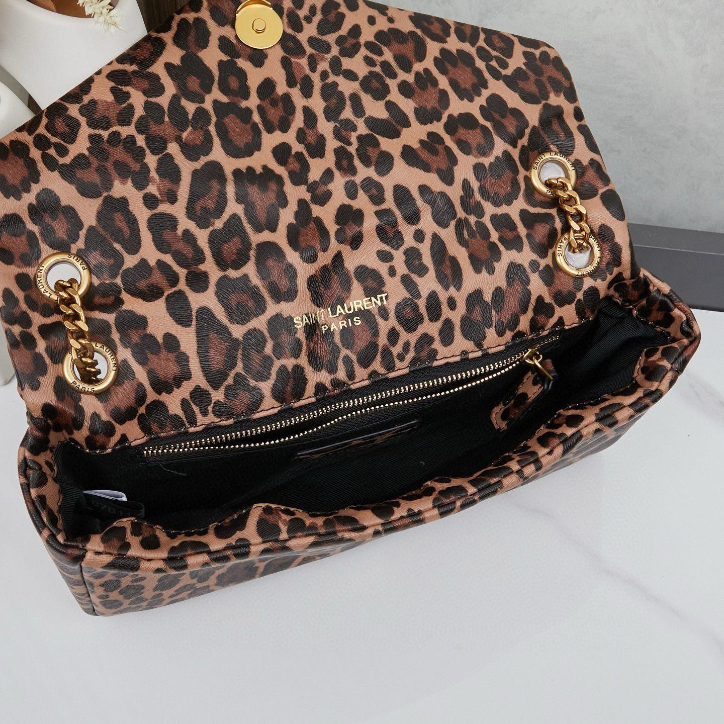 YSL Animal Print Small Chain Bag