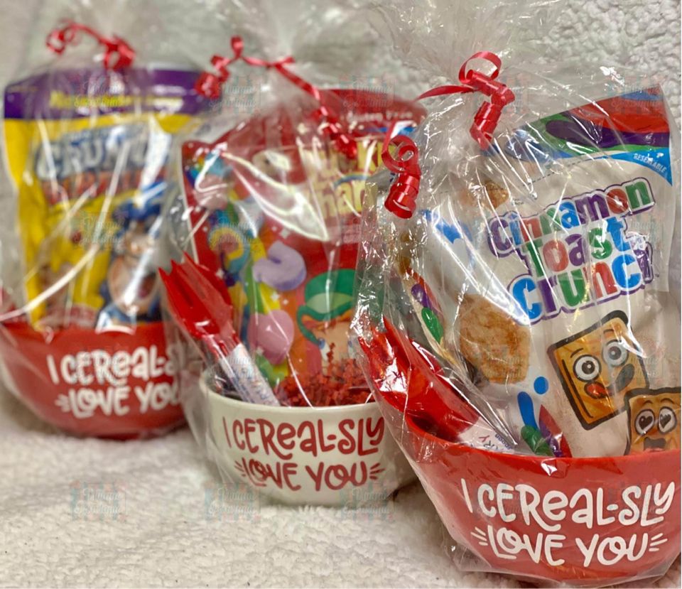 I Cereal-sly Love You Cereal Bowl Valentines Gift Set Personalized