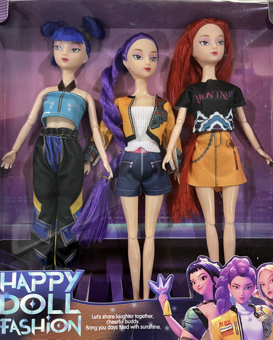 K Pop Demon Hunters 3 Doll Set