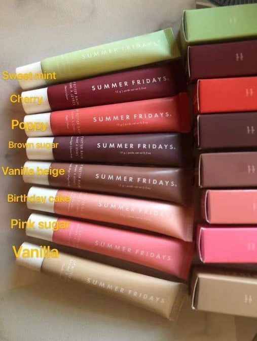 Summer Fridays Lip Butter full size Including Birthday Cake