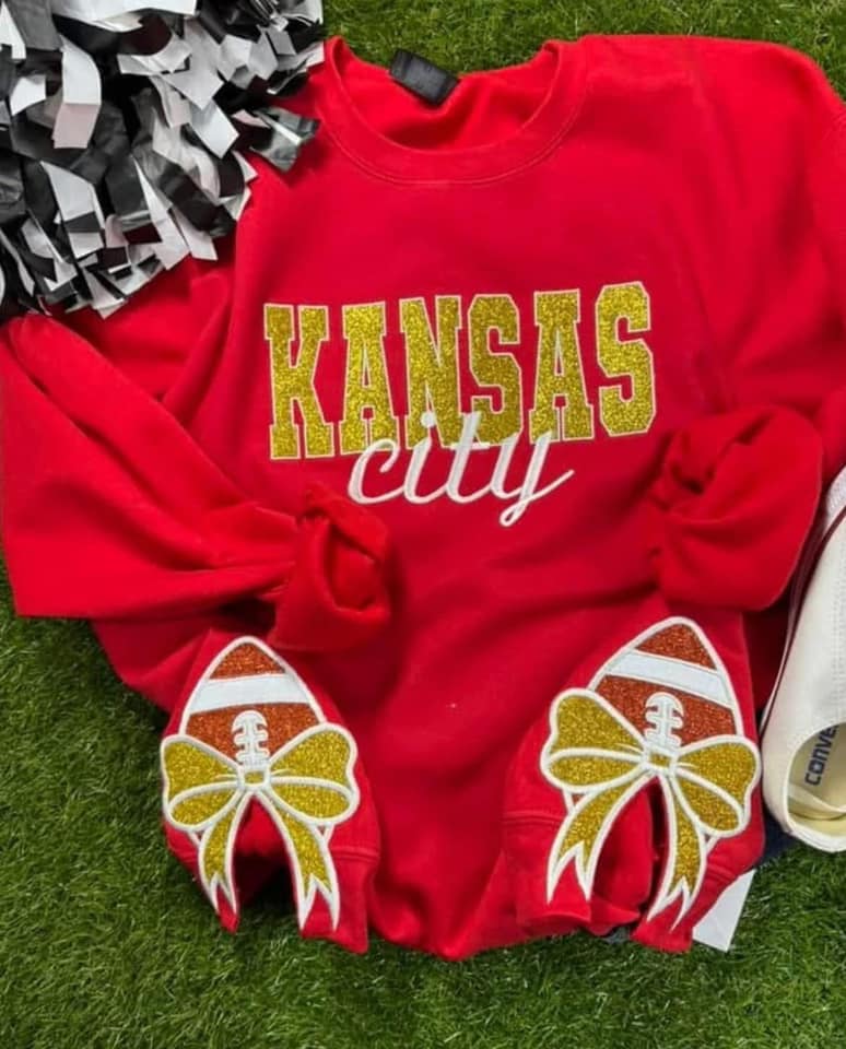 Kc Chiefs Side Bow Embroidered Sweatshirt