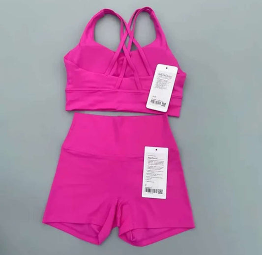 Lulu Sports Bra and Short Matching Set
