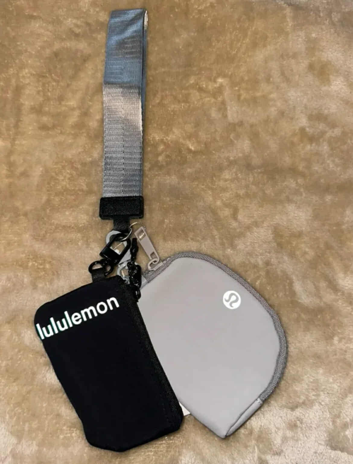 Lu** Key Chain Dual Pouch Wristlet