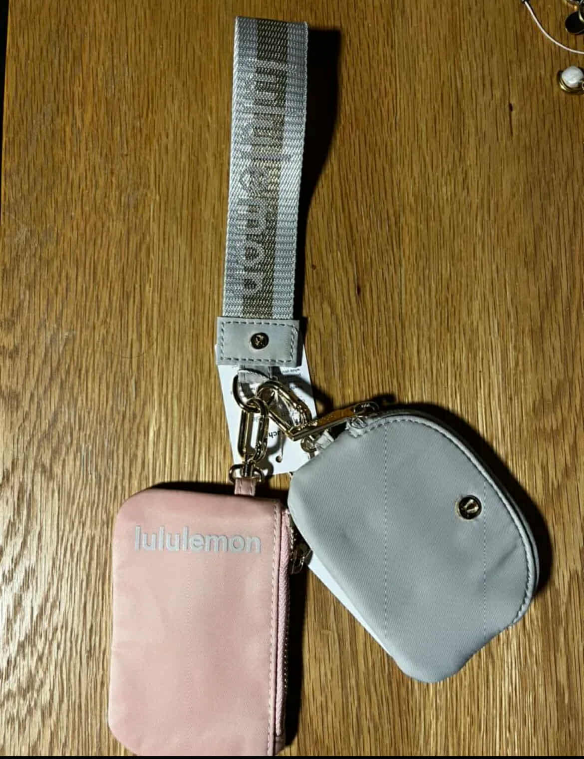 Lu** Key Chain Dual Pouch Wristlet