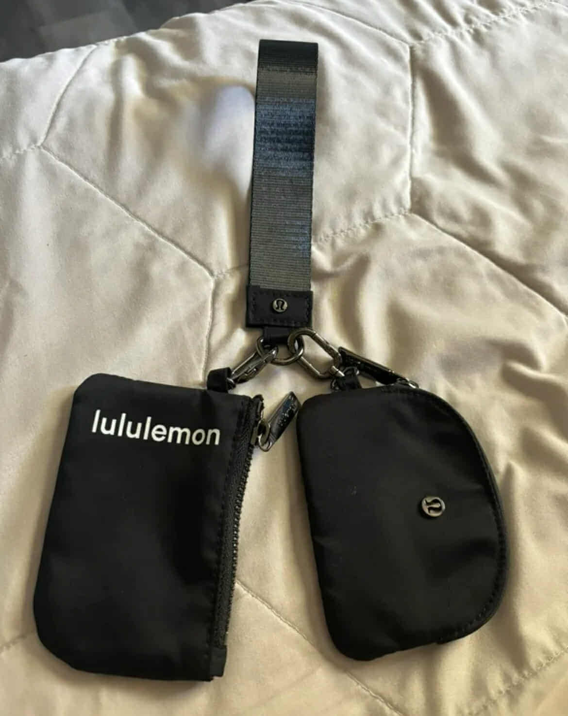 Lu** Key Chain Dual Pouch Wristlet
