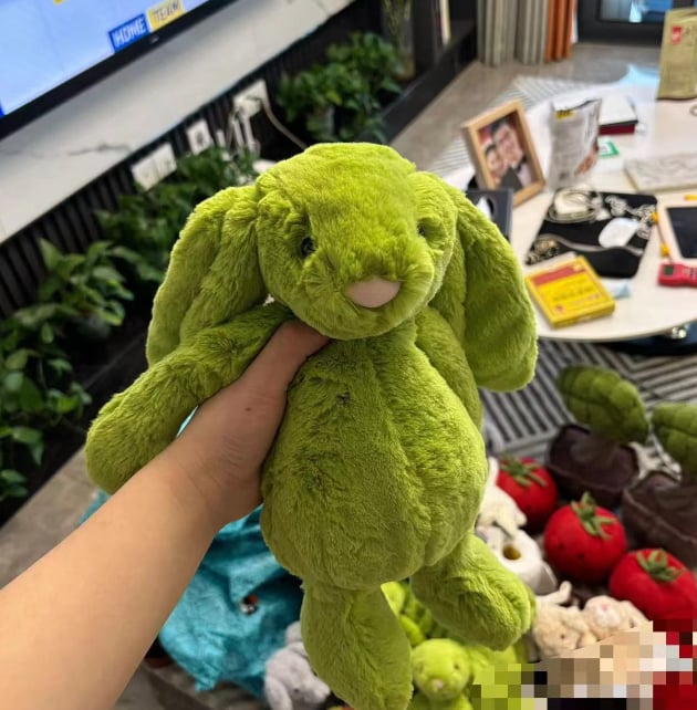 Green Moss Bunny Inspired Jelly Cat