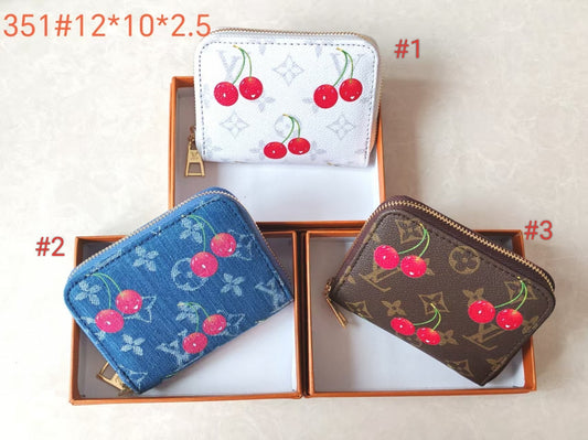 L Inspired Cherry Small Wallet