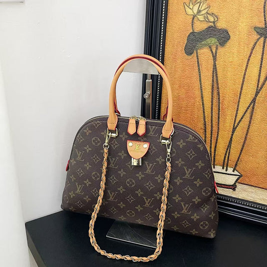 L Inspired Brown Monogram Handbag