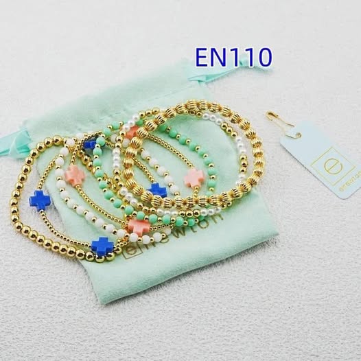 Gold E Bracelet Stack (8)