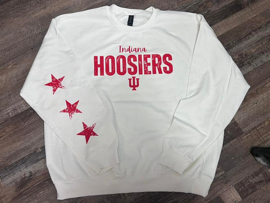 IU Hoosiers Distressed Crewneck Sweatshirt