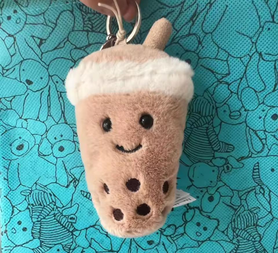 Boba Tea Jelly cat inspired Keychain